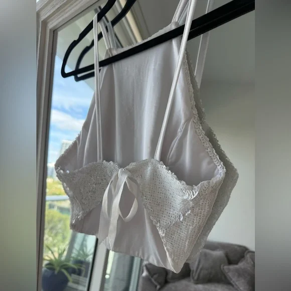 Sequin white top new - Picture 4 of 5